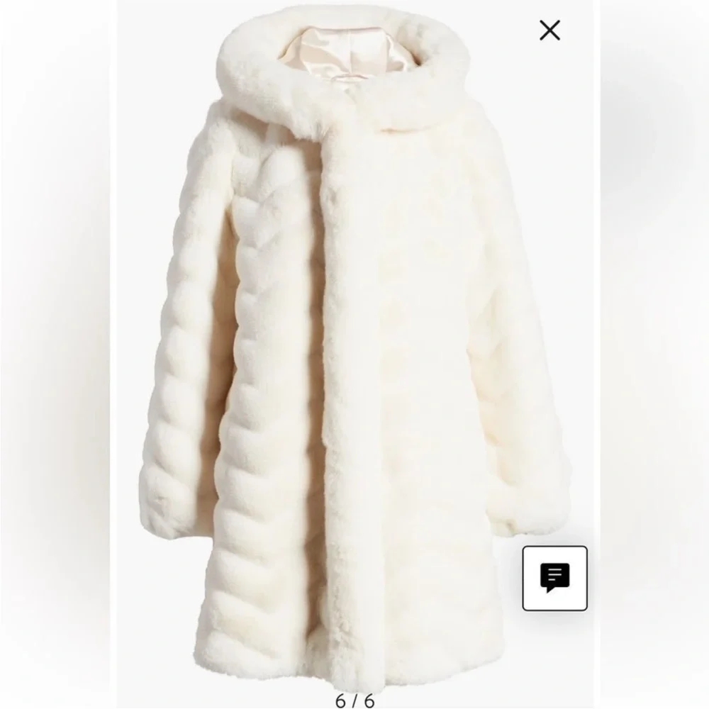 GALLERY Grooved Faux Fur Hooded Jacket - Picture 5 of 13